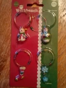 Christmas holiday Wine charms